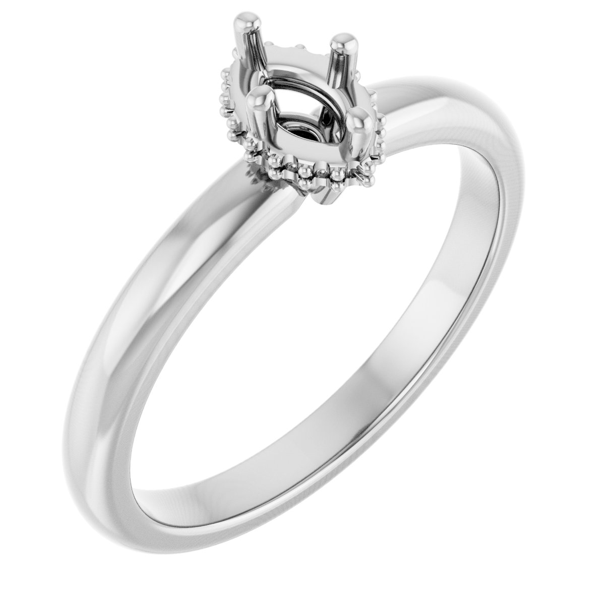 Hidden Halo-Style Engagement Ring