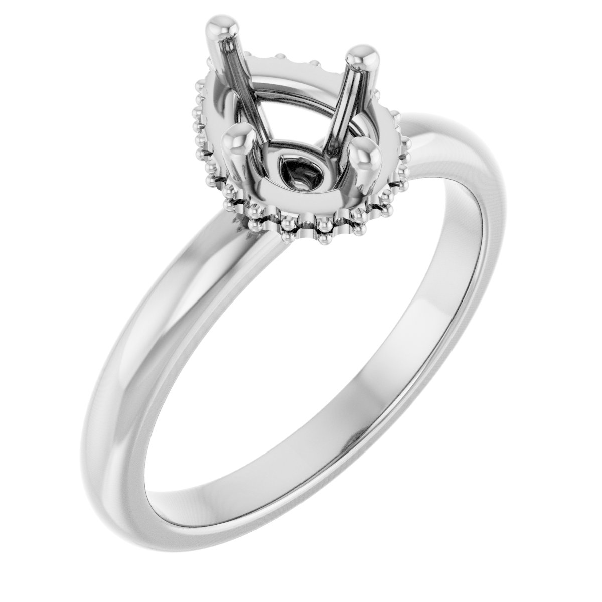Hidden Halo-Style Engagement Ring