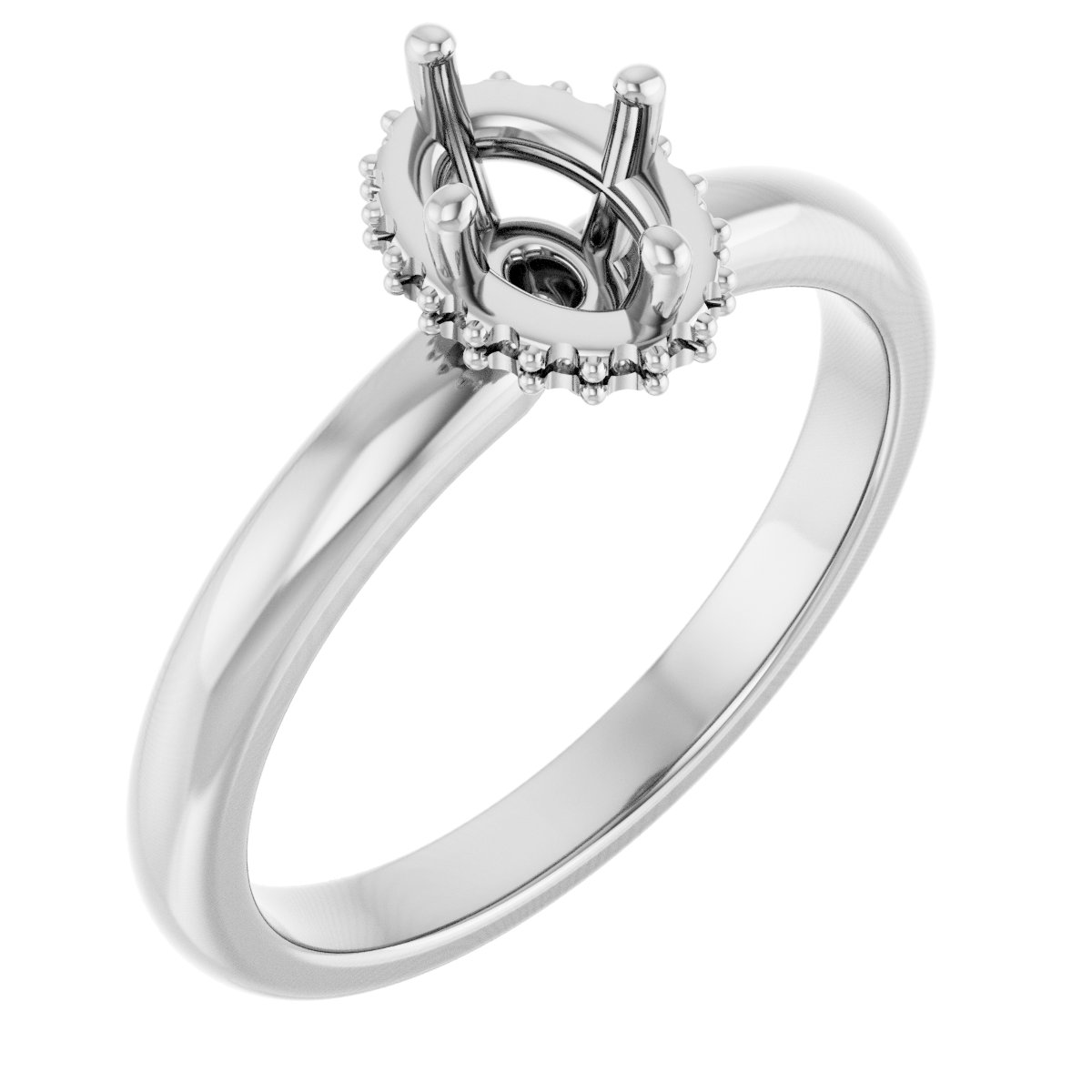 Hidden Halo-Style Engagement Ring