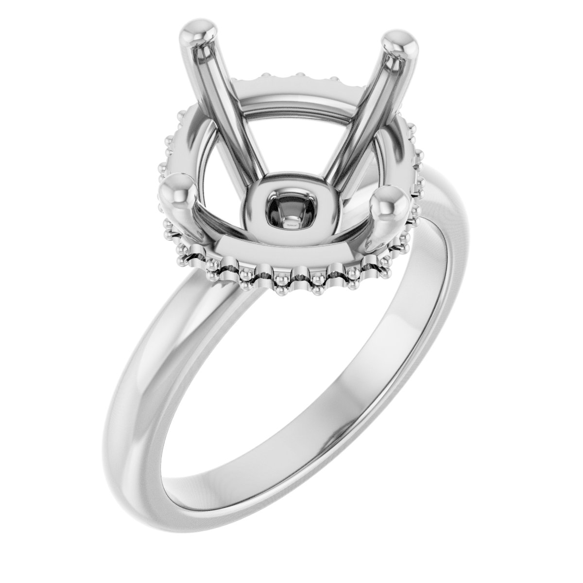 Hidden Halo-Style Engagement Ring