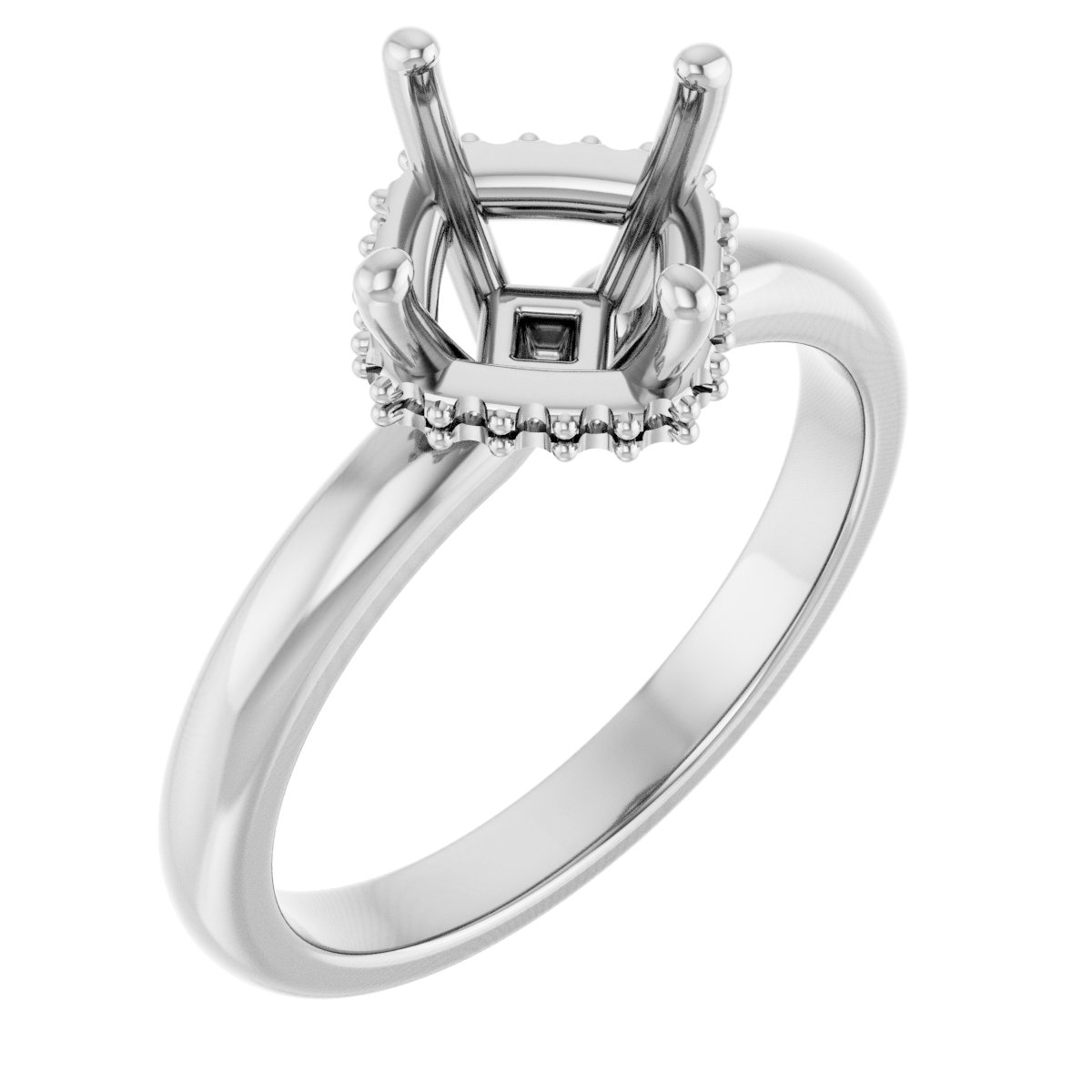 Hidden Halo-Style Engagement Ring