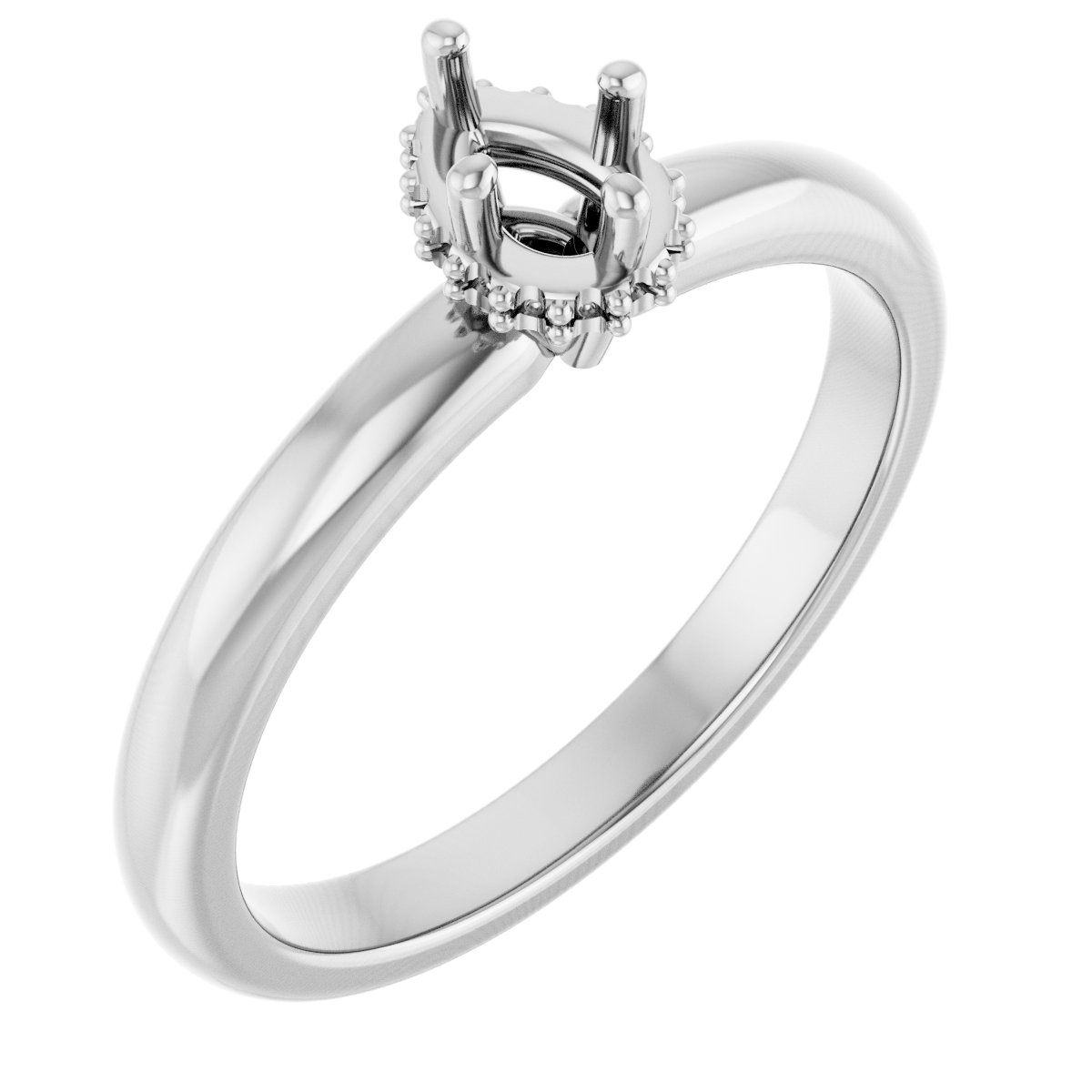 Hidden Halo-Style Engagement Ring