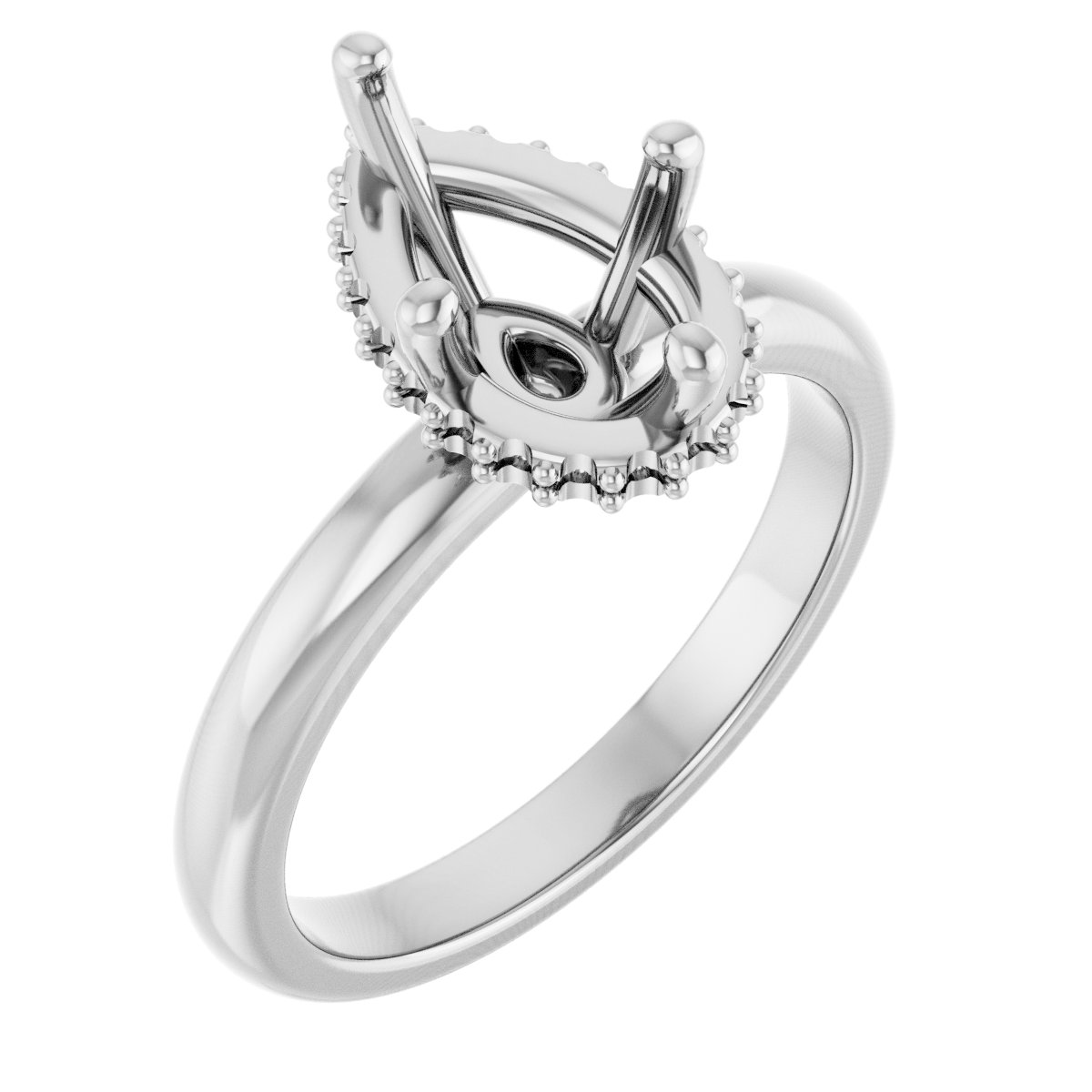 Hidden Halo-Style Engagement Ring