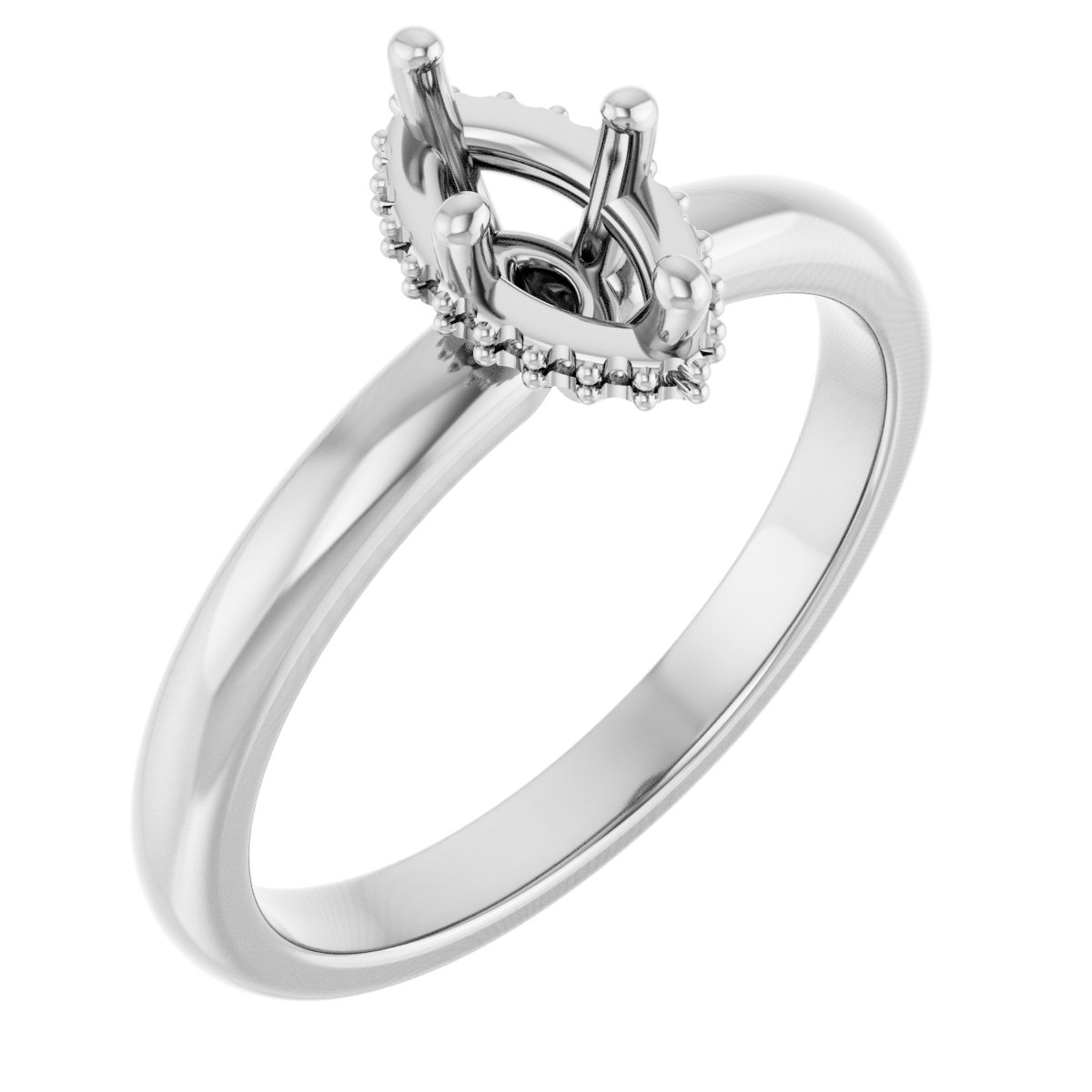 Hidden Halo-Style Engagement Ring