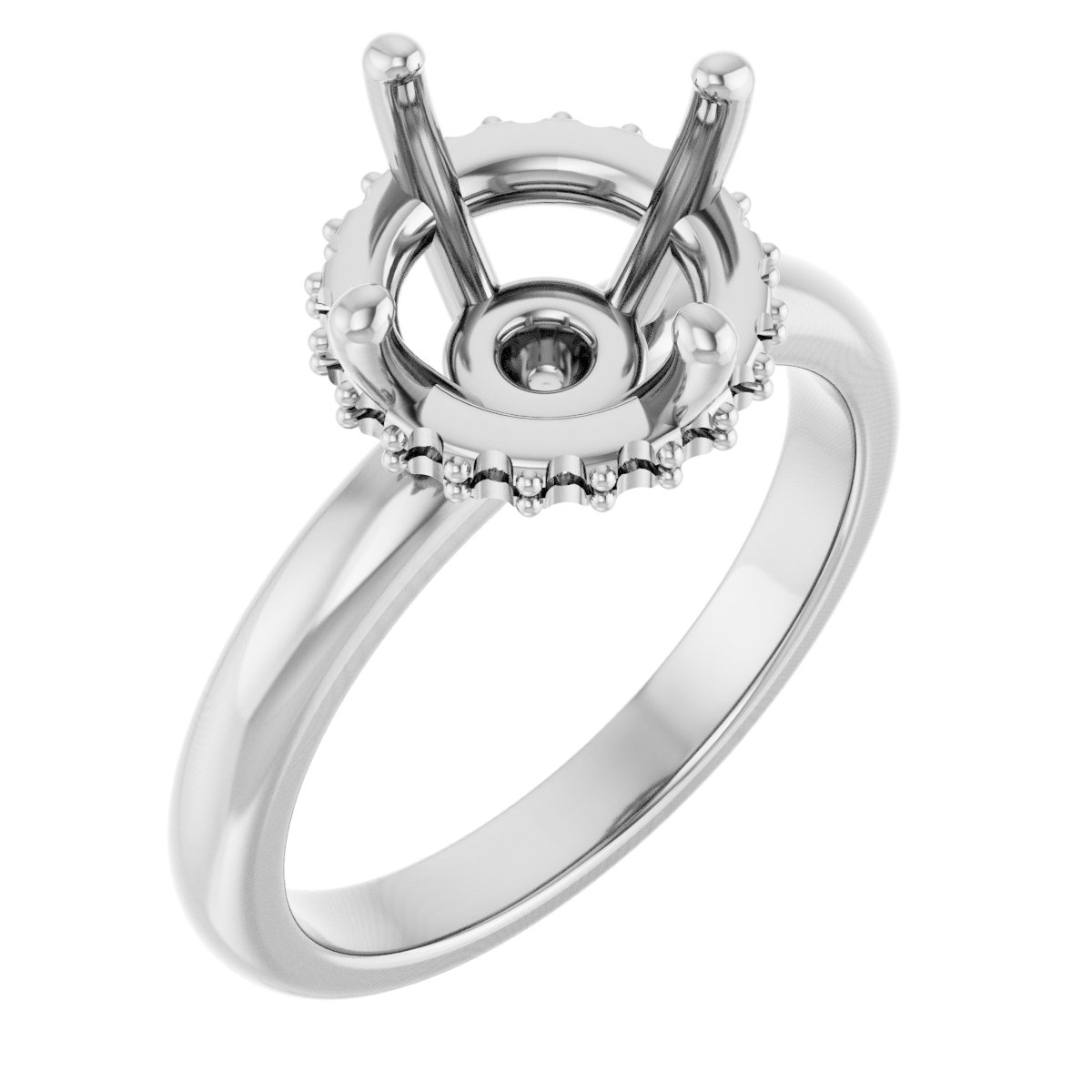 Hidden Halo-Style Engagement Ring