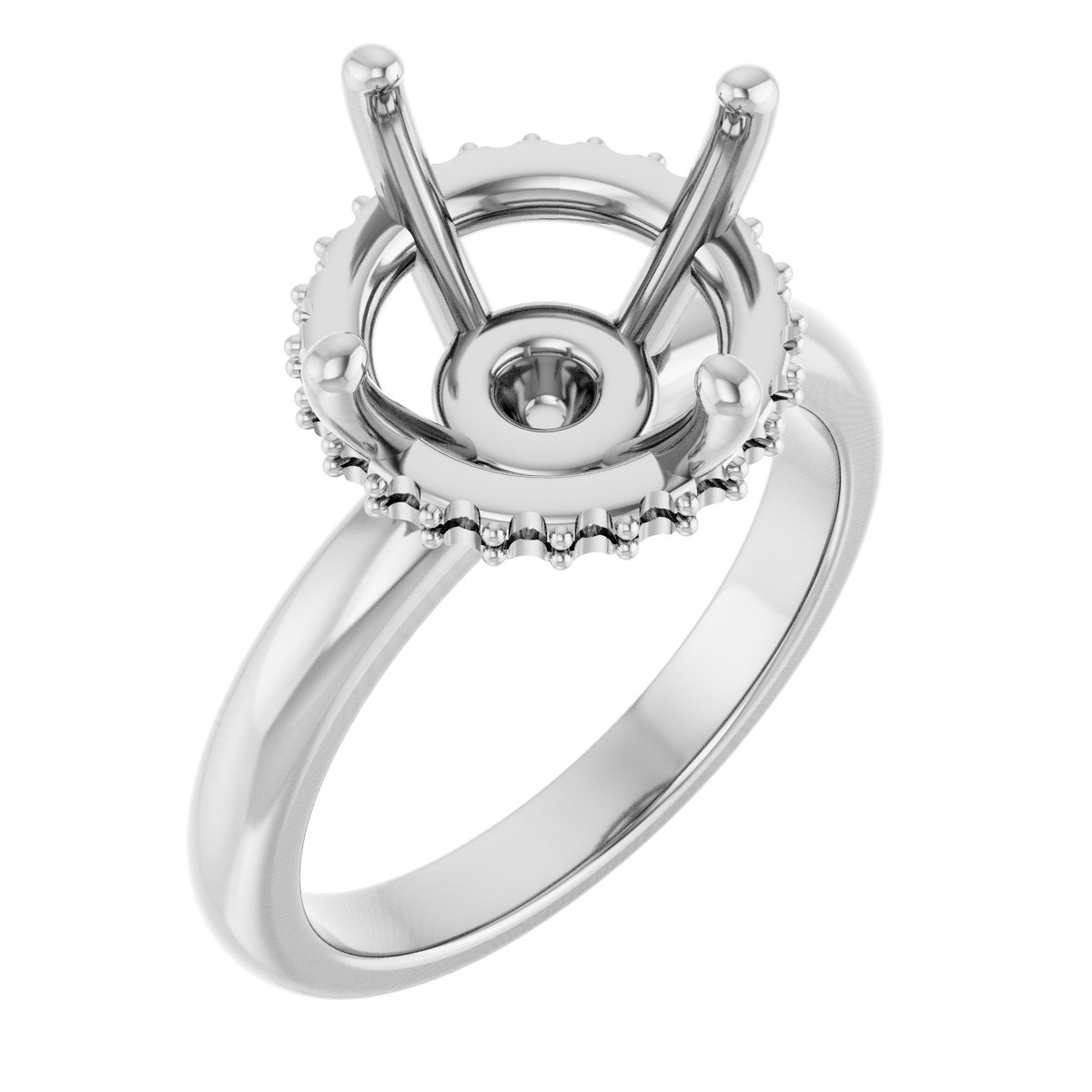 Hidden Halo-Style Engagement Ring