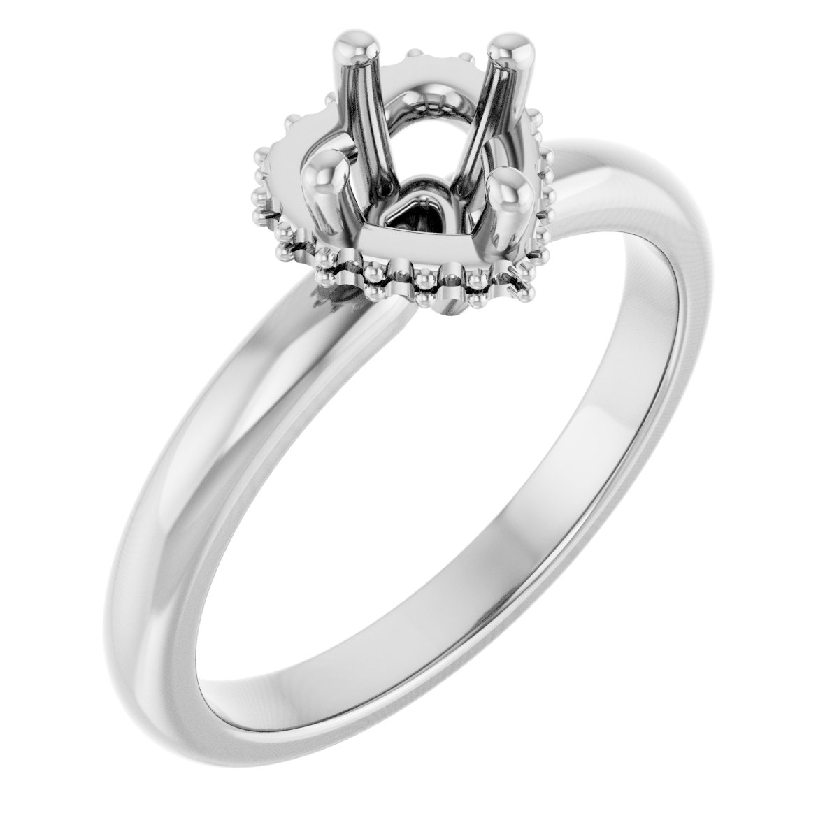 Hidden Halo-Style Engagement Ring
