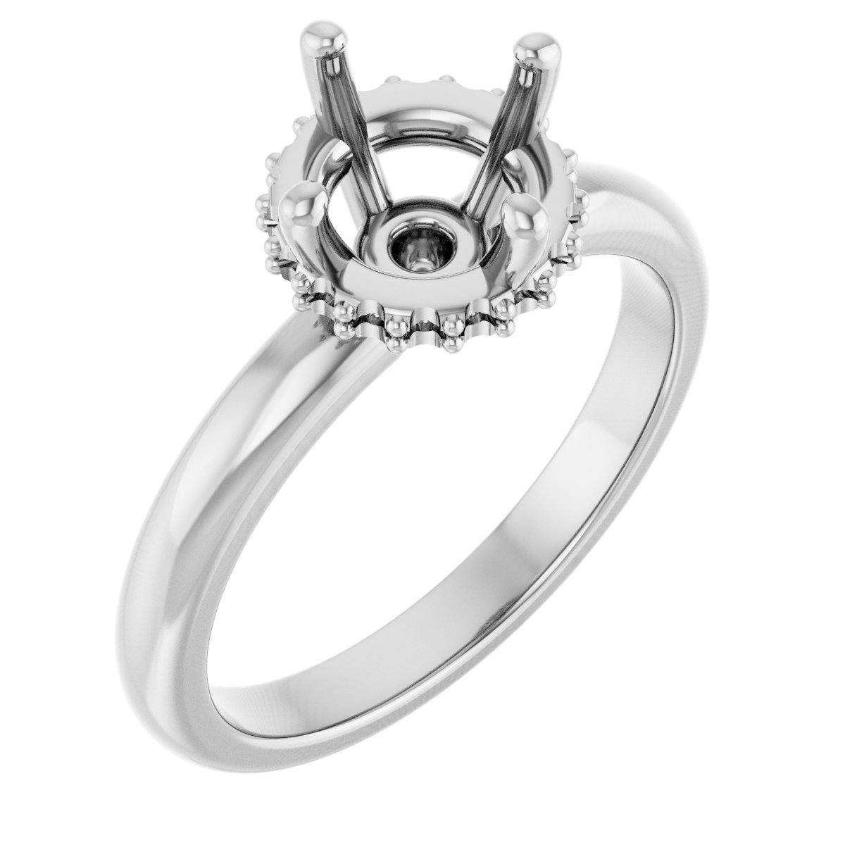 Hidden Halo-Style Engagement Ring