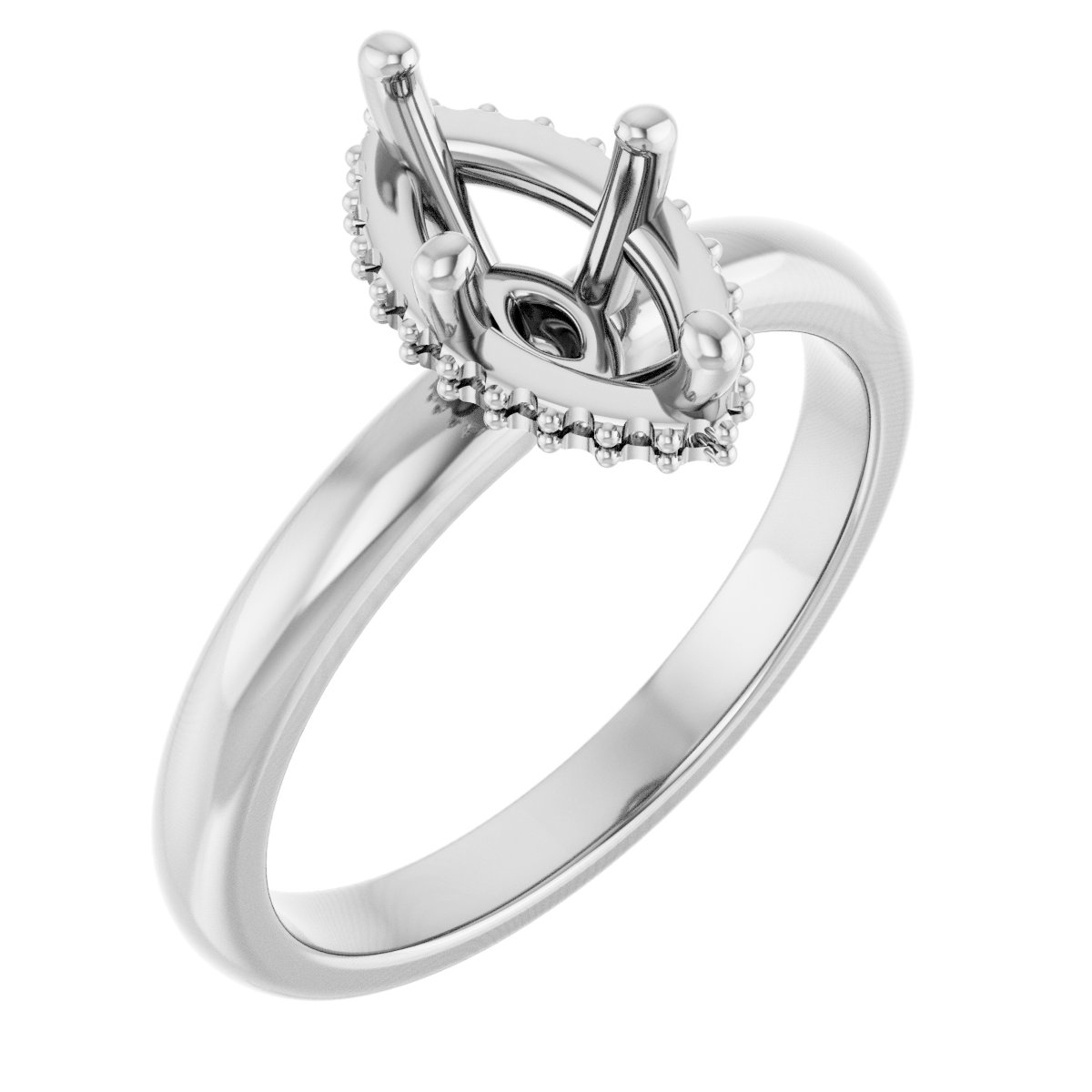 Hidden Halo-Style Engagement Ring