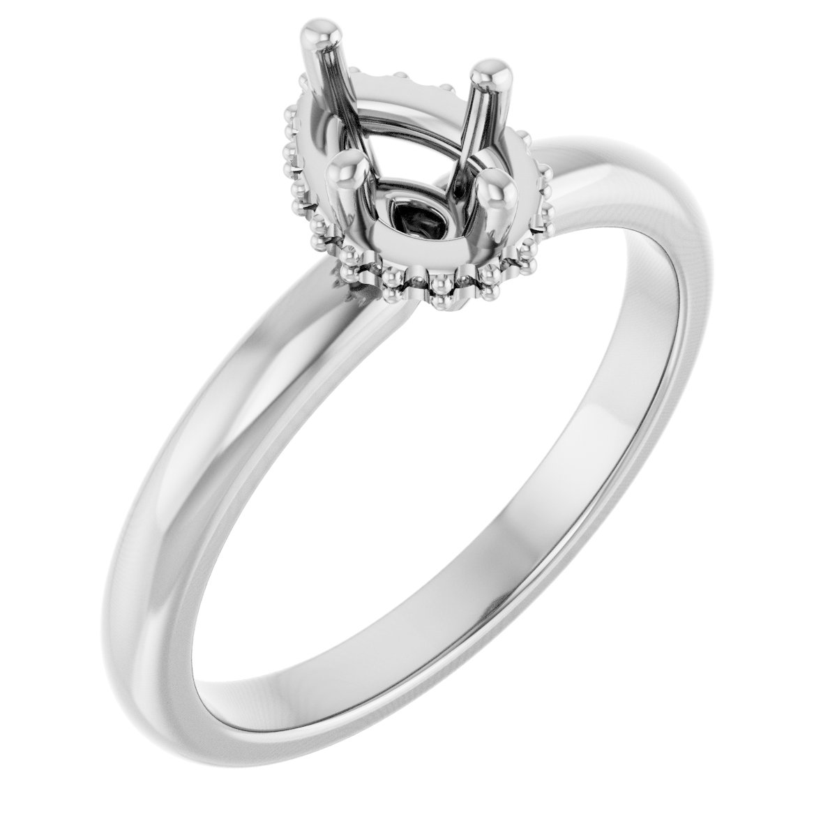 Hidden Halo-Style Engagement Ring