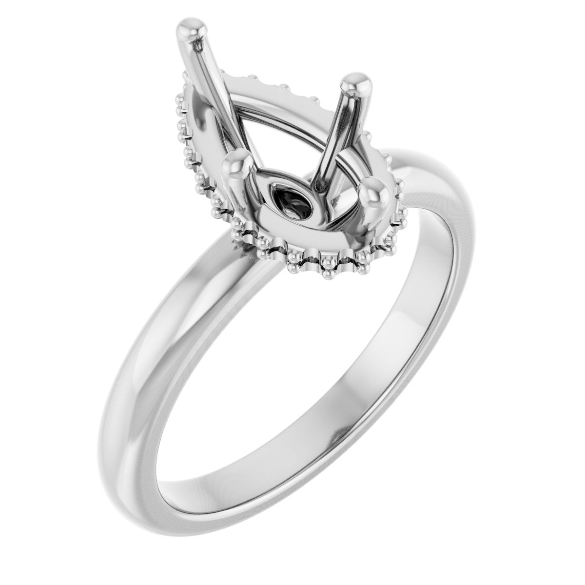 Hidden Halo-Style Engagement Ring