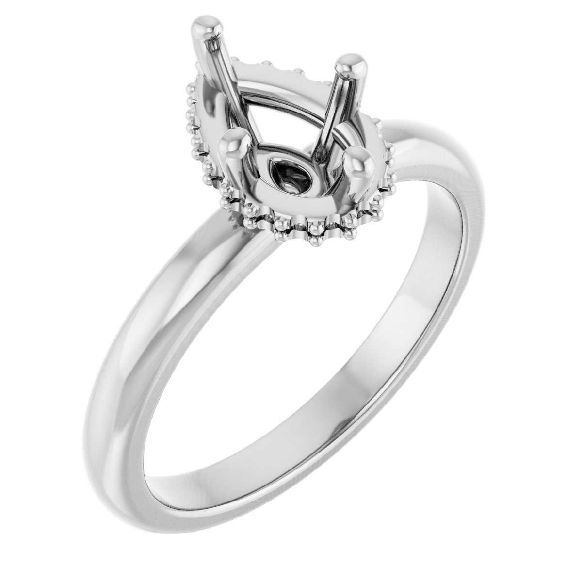 Hidden Halo-Style Engagement Ring