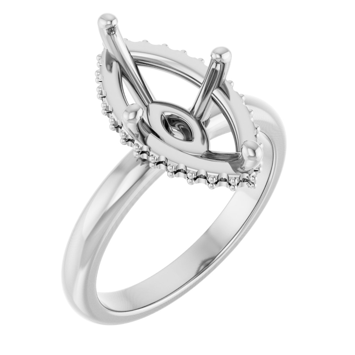 Hidden Halo-Style Engagement Ring