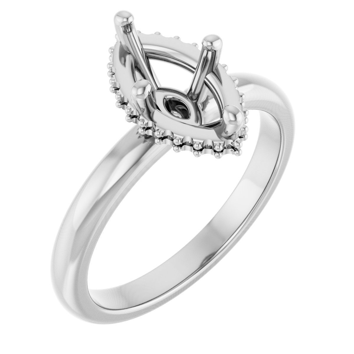 Hidden Halo-Style Engagement Ring