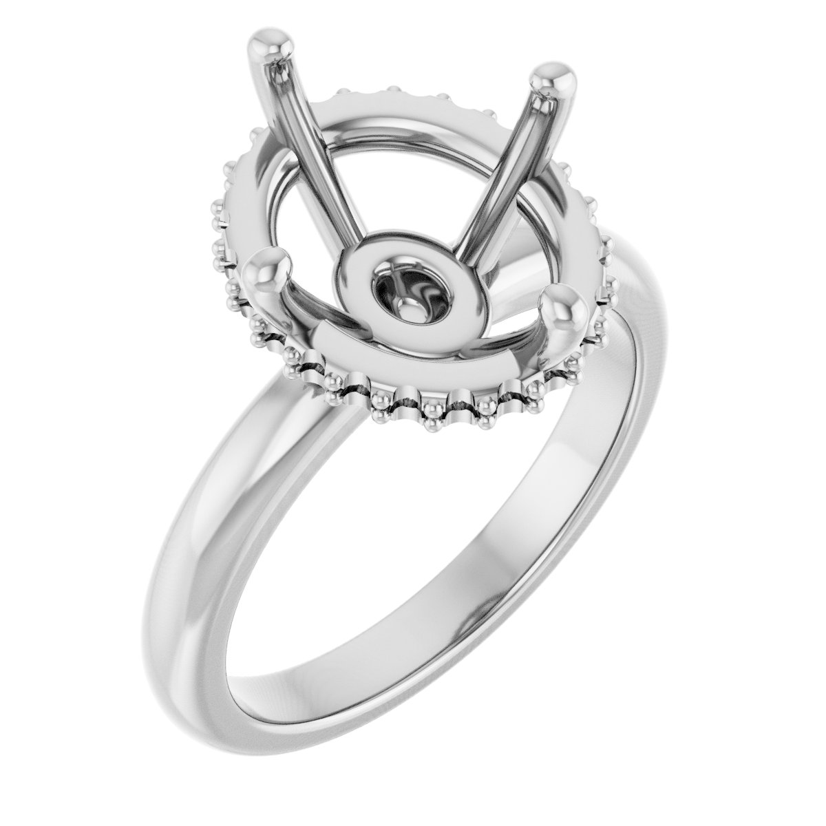 Hidden Halo-Style Engagement Ring