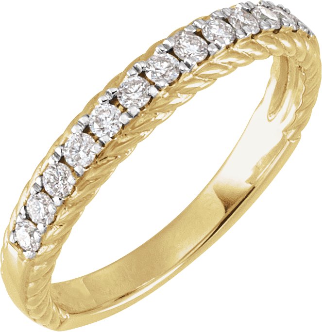 1/3 CTW Natural Diamond Anniversary Band – 14K Yellow Gold