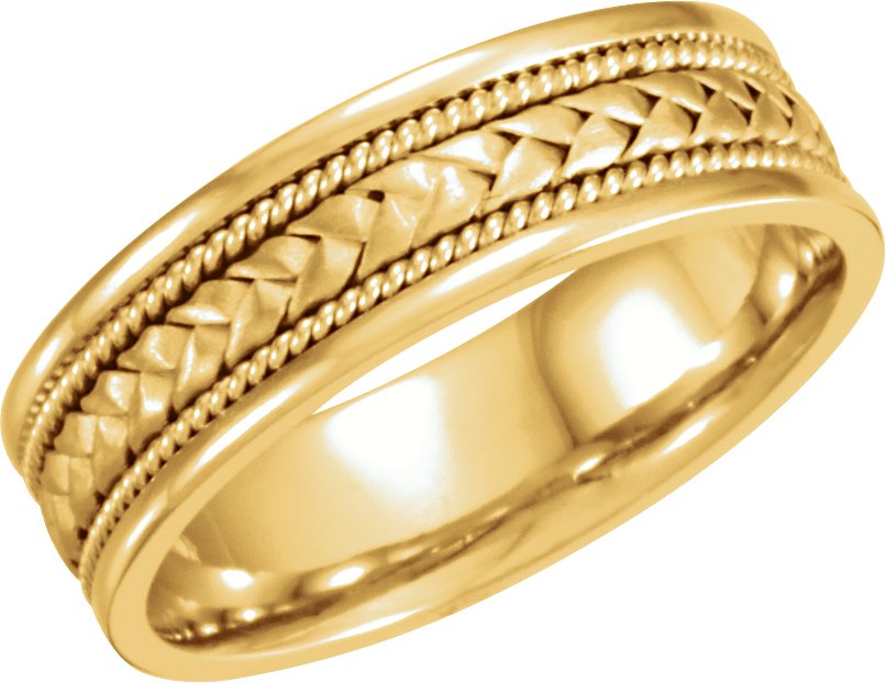 14K Yellow 6.75 mm Woven Band Size 11 Ref 2509553
