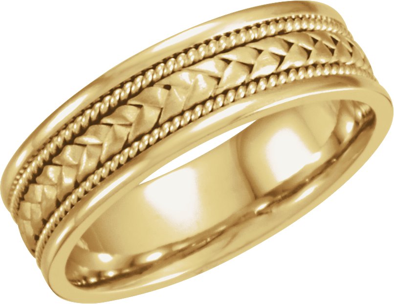 14K Yellow 6.75 mm Woven Band Size 11.5 Ref 2443332