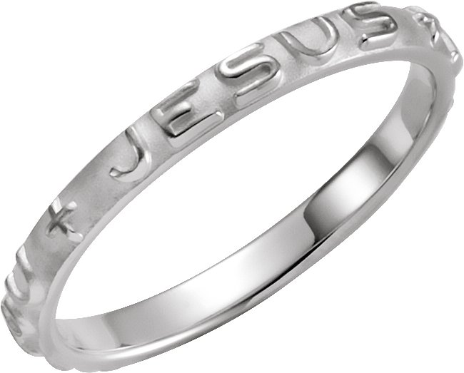 Sterling Silver Jesus I Trust in You Prayer Ring Size 6