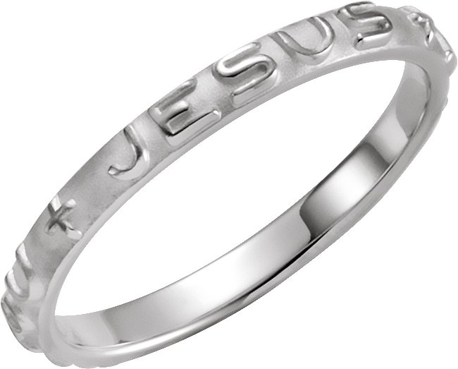 Sterling Silver Jesus I Trust in You Prayer Ring Size 8