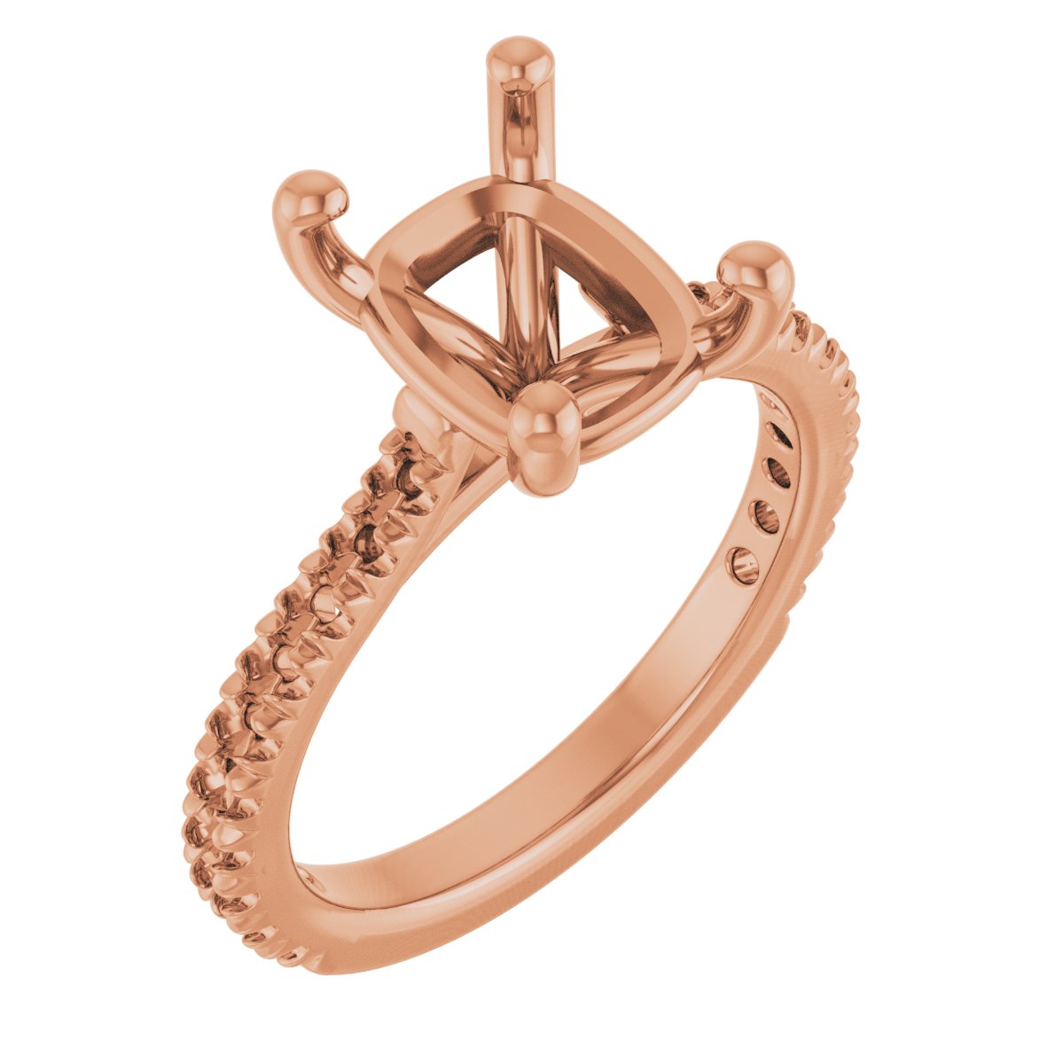French-Set Accented Engagement Ring or Band