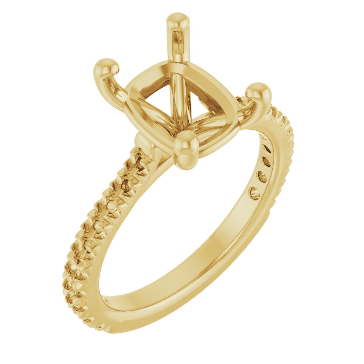 French-Set Accented Engagement Ring or Band