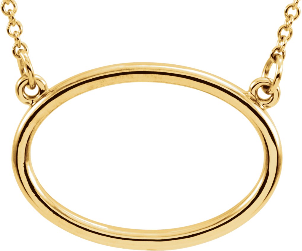 Horizontal Oval Necklace or Center
