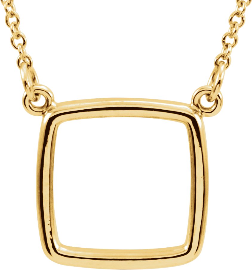 14K Yellow Square 16