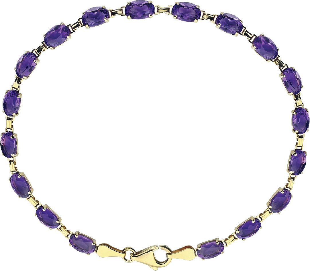 14K Yellow Amethyst 7.25 inch Bracelet Ref. 9243954