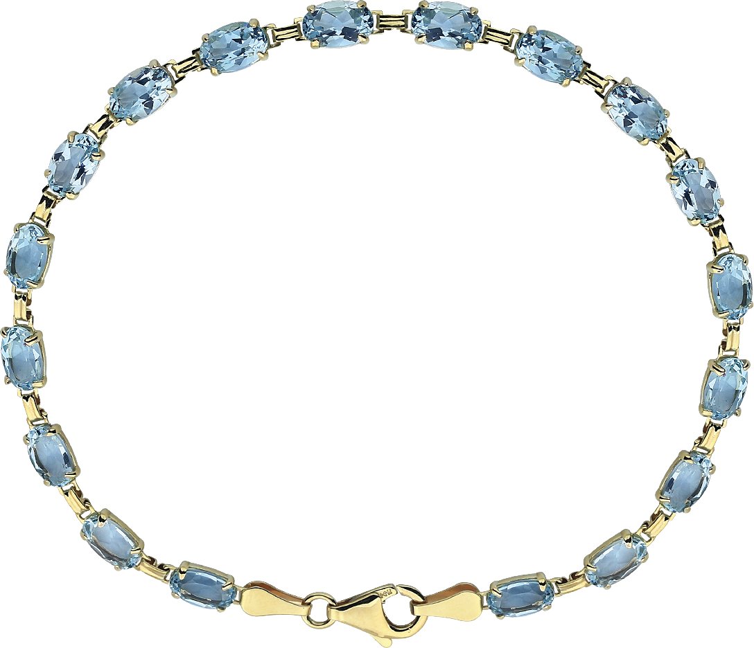 14K Yellow Sky Blue Topaz 7.25 inch Bracelet Ref. 9295020