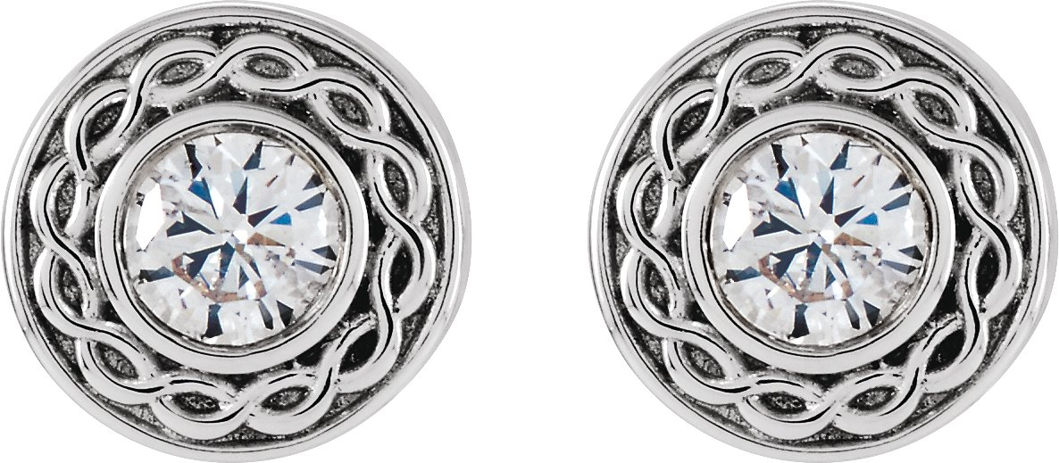 Alternative view of Bezel-Set Earrings