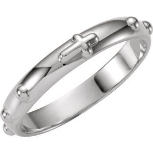 Sterling Silver Rosary Ring Size 4 