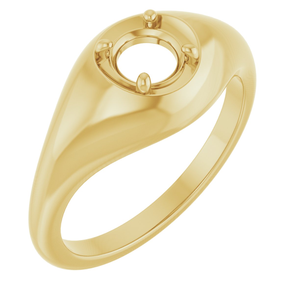 Solitaire Dome Ring