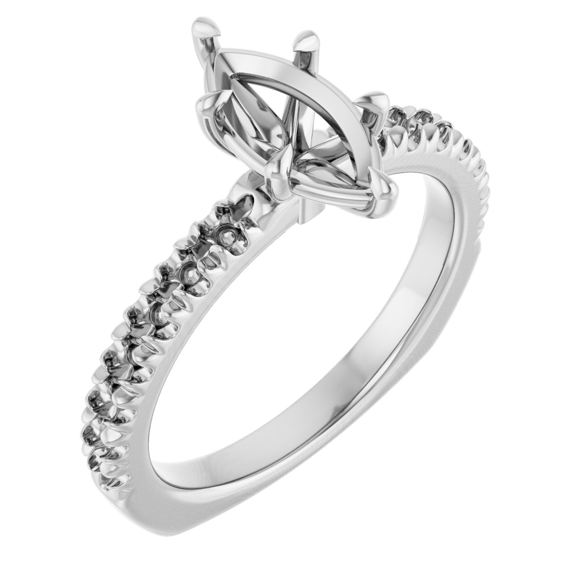 Claw-Prong Euro Shank Engagement Ring