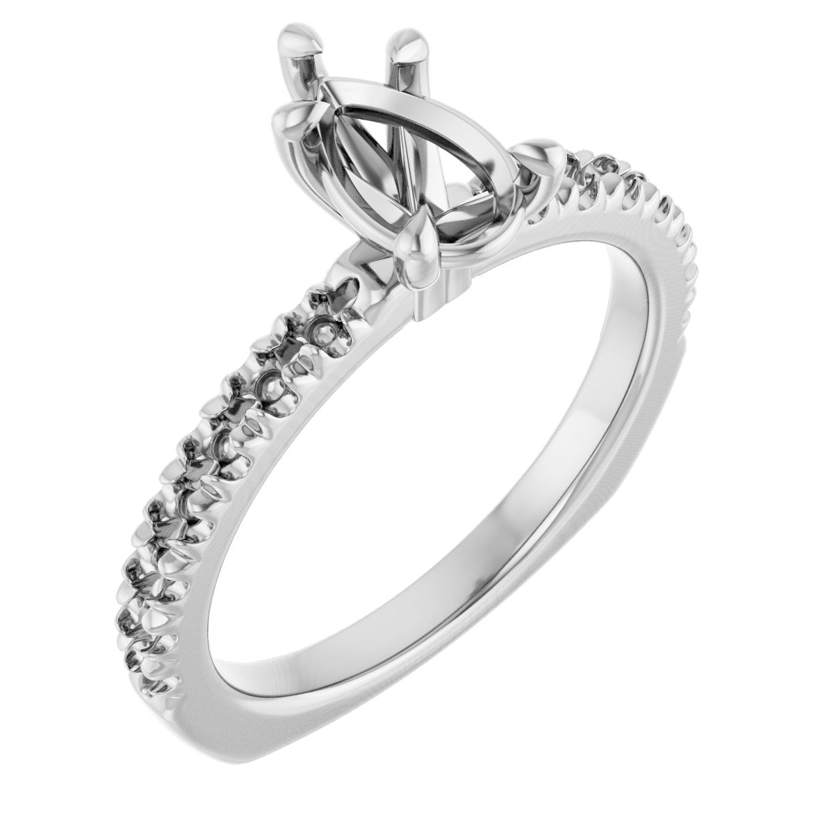 Claw-Prong Euro Shank Engagement Ring