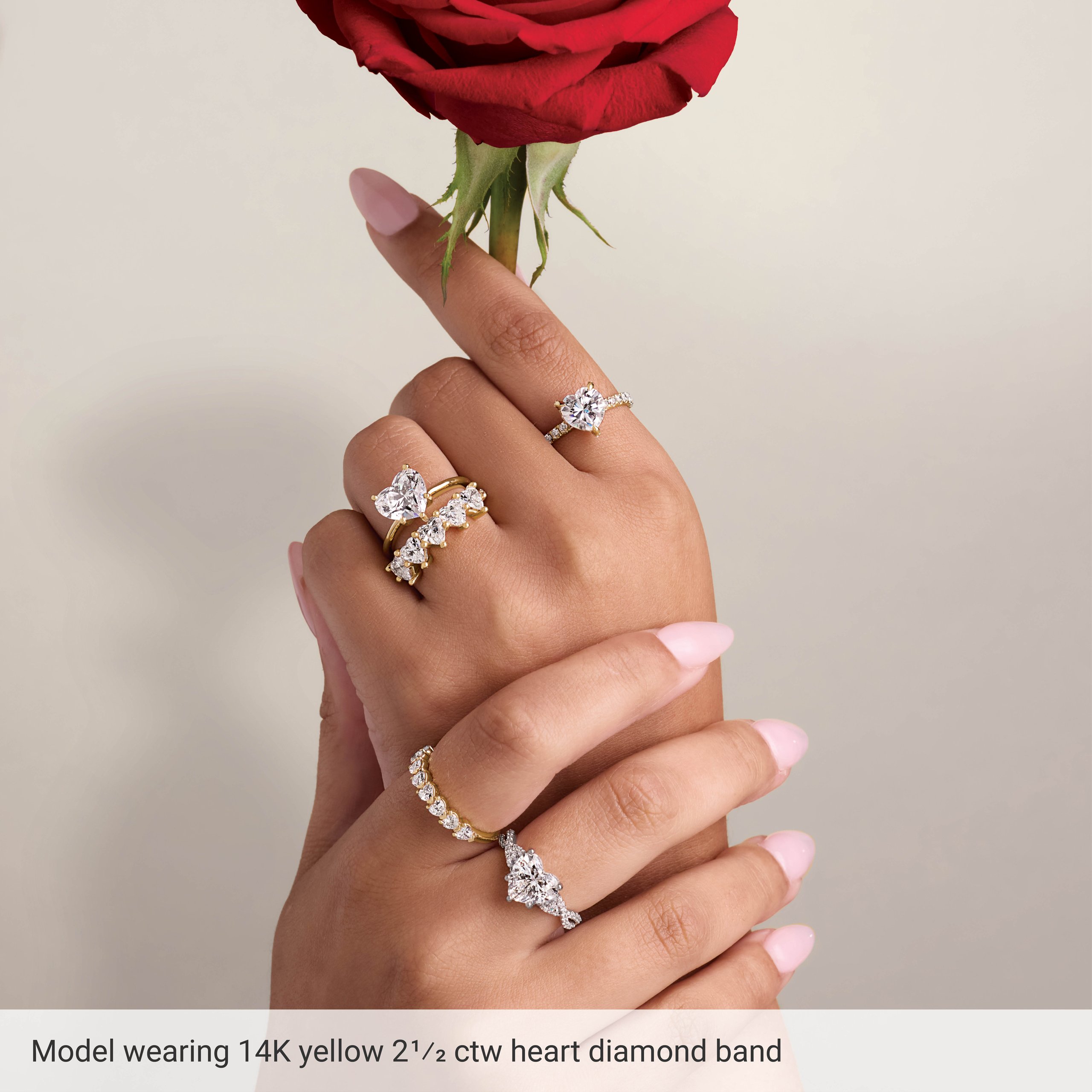 1 9/10 CTW Lab-Grown Diamond Anniversary Band – 14K Rose Gold