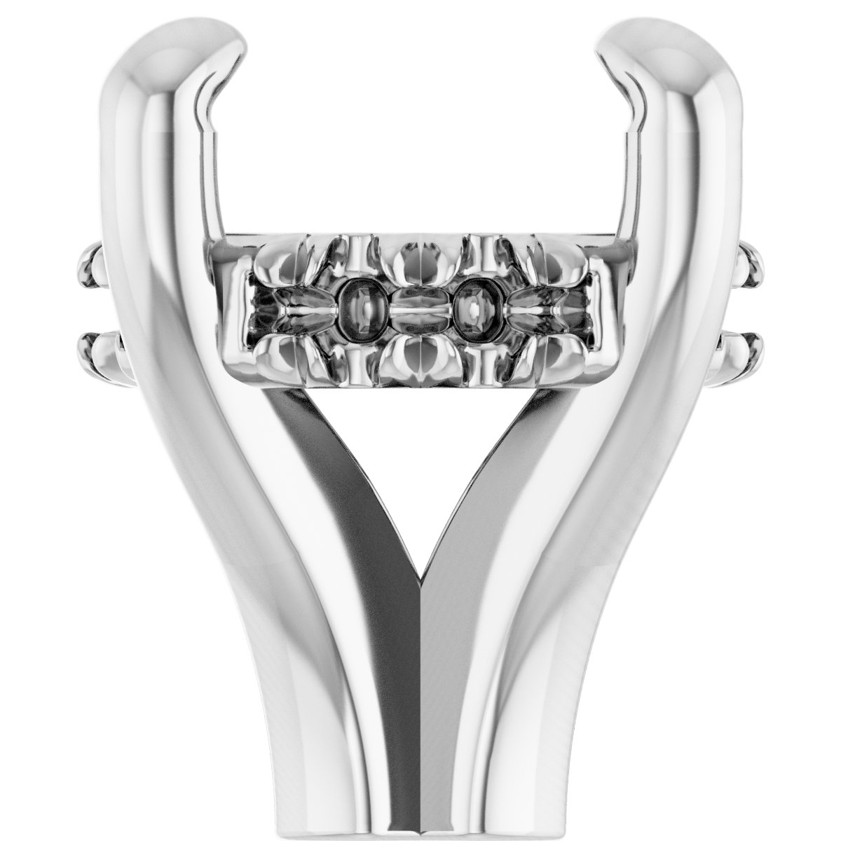 4-Prong Claw Hidden Halo-Style Shank Setting