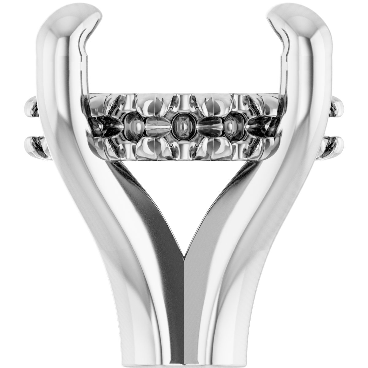 4-Prong Claw Hidden Halo-Style Shank Setting