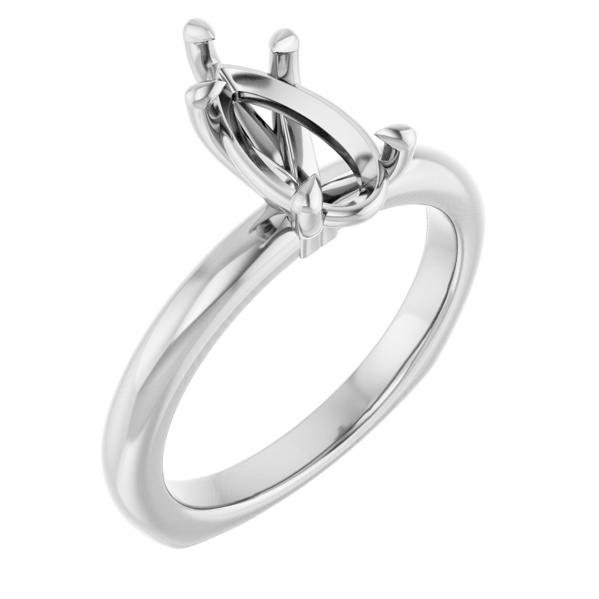Claw-Prong Euro Shank Engagement Ring