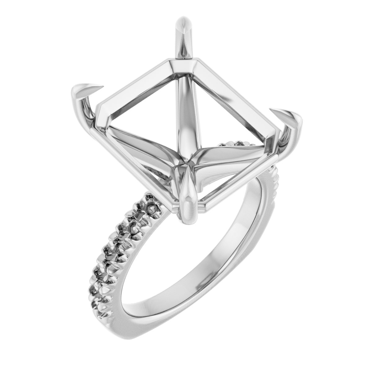 Claw-Prong Euro Shank Engagement Ring