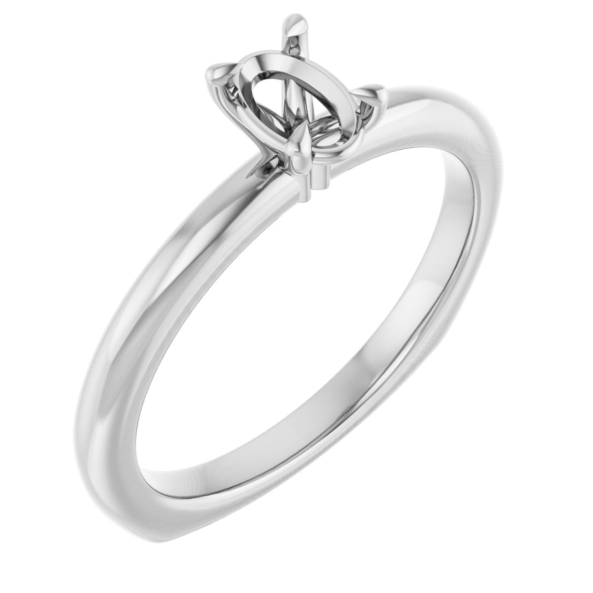 Claw-Prong Euro Shank Engagement Ring
