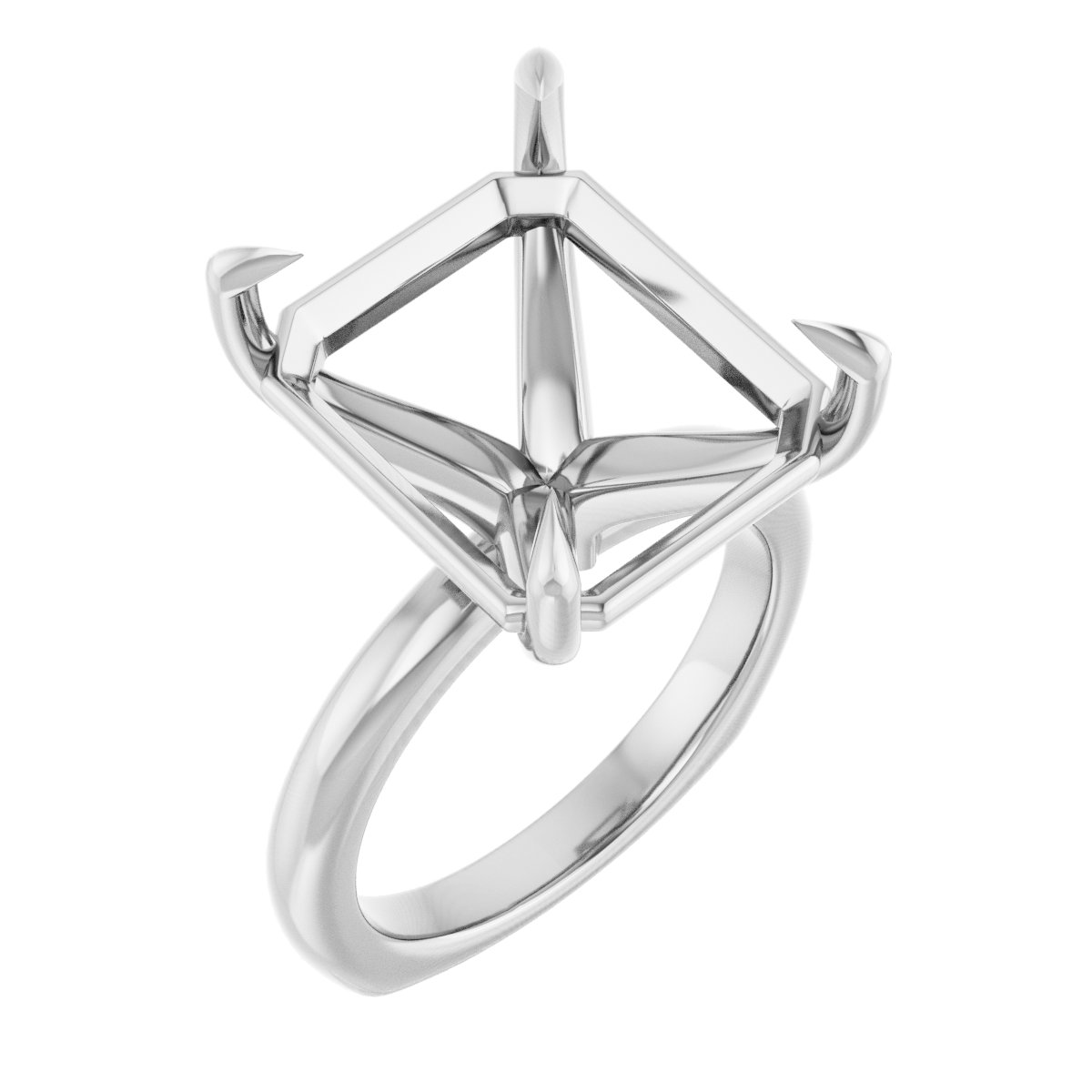 Claw-Prong Euro Shank Engagement Ring