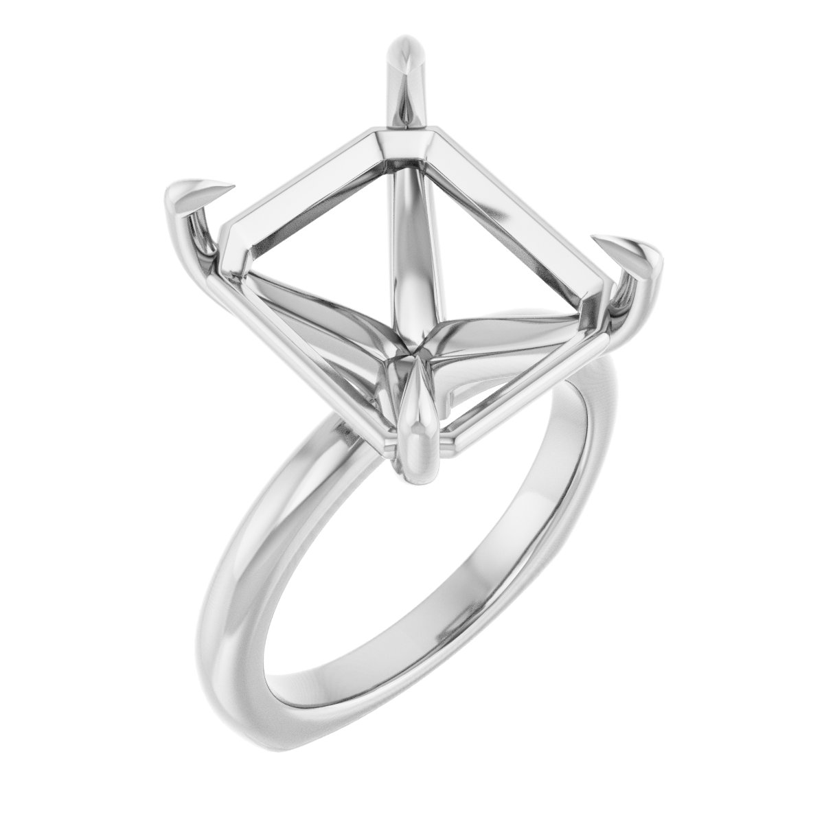 Claw-Prong Euro Shank Engagement Ring