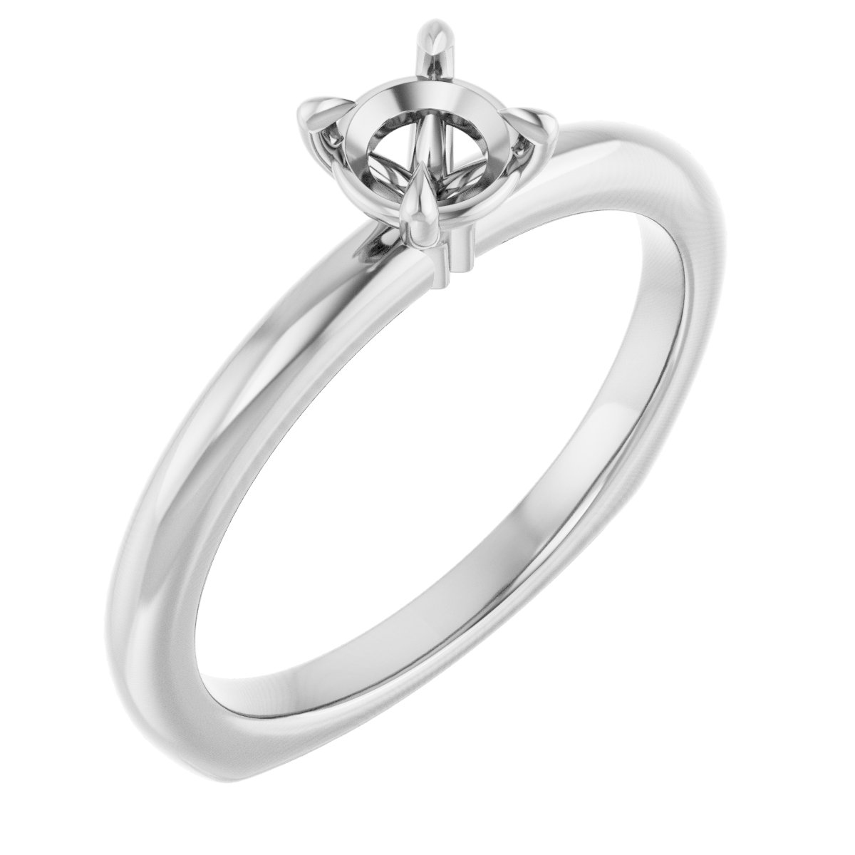 Claw-Prong Euro Shank Engagement Ring