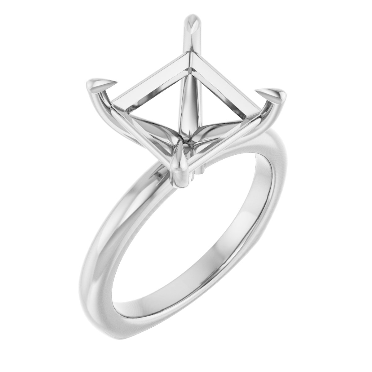 Claw-Prong Euro Shank Engagement Ring