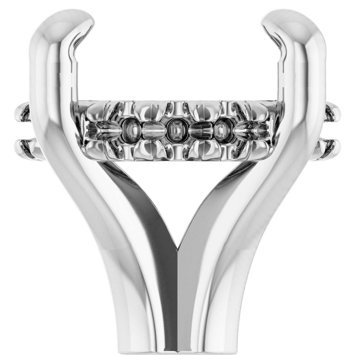 4-Prong Claw Hidden Halo-Style Shank Setting