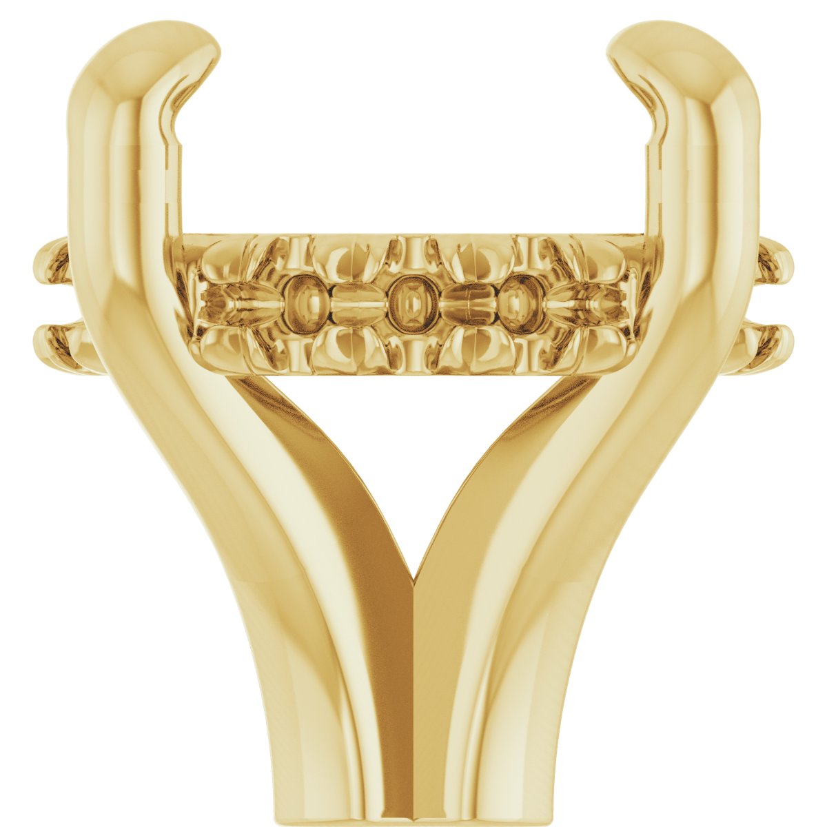 4-Prong Claw Hidden Halo-Style Shank Setting