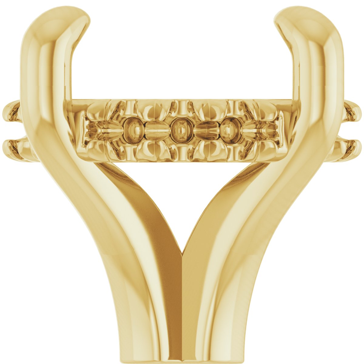4-Prong Claw Hidden Halo-Style Shank Setting