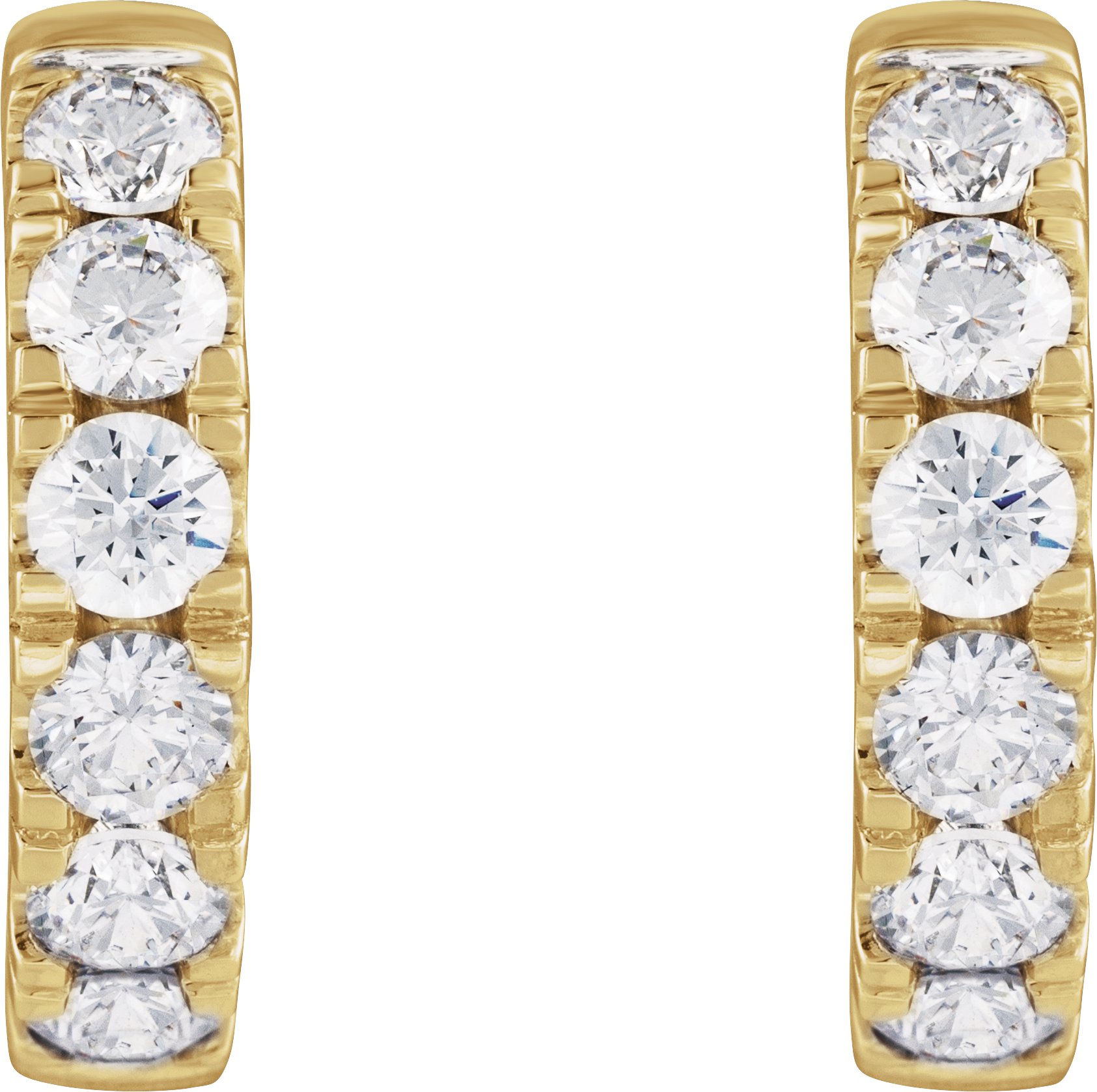 Alternative view of Accented Hinged Hoop Earrings