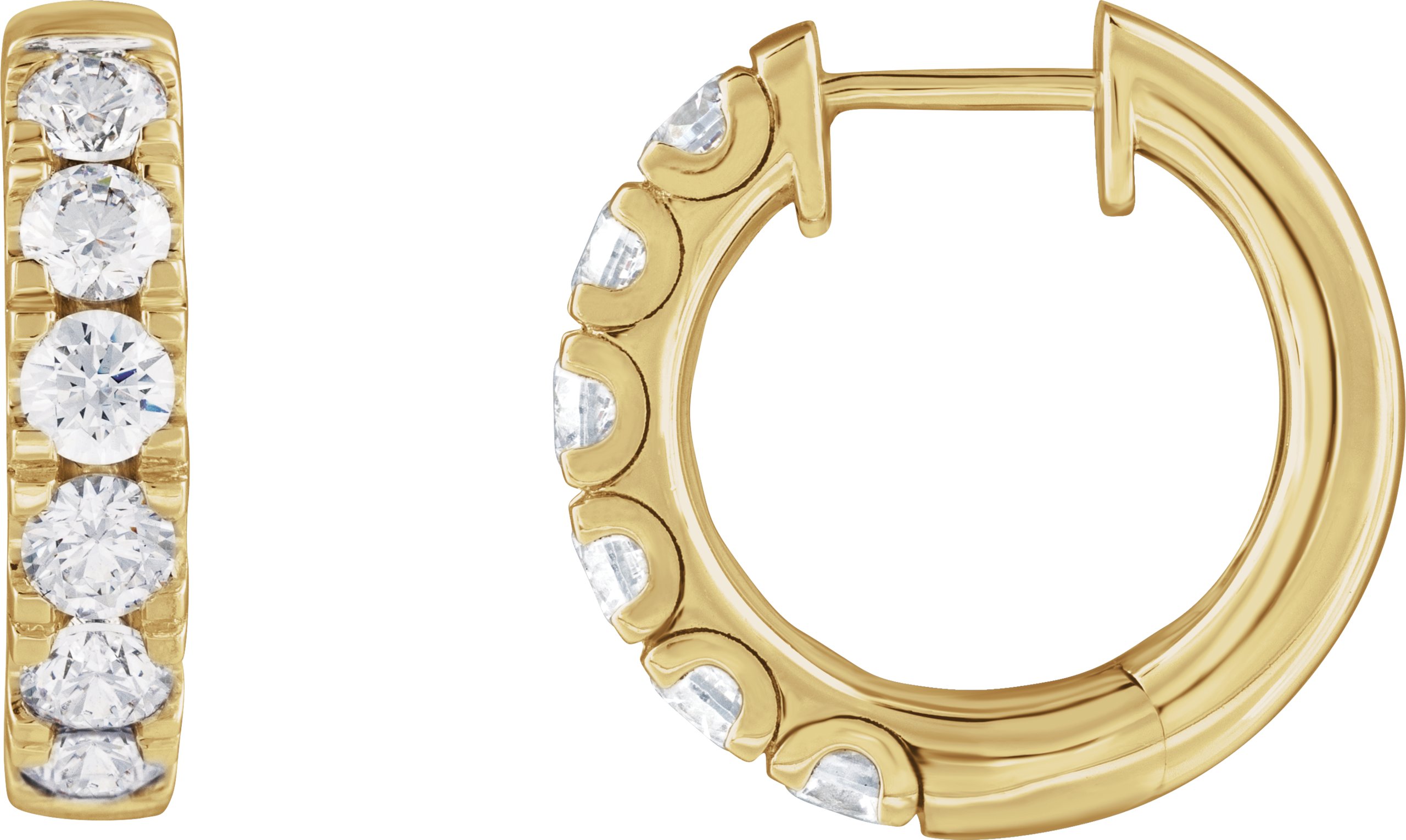 Accented Hinged Hoop Earrings